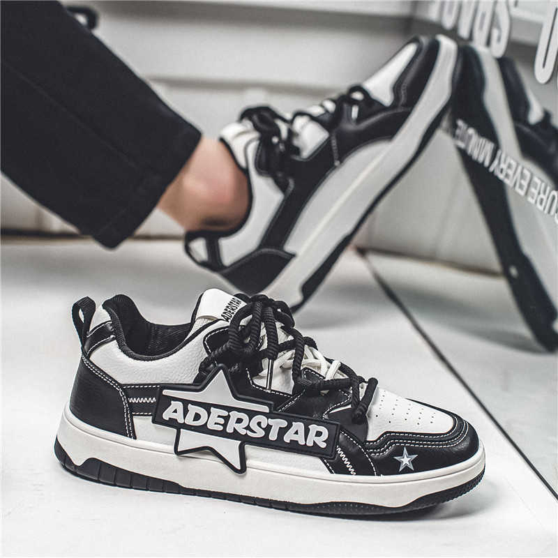 Men'S Fashion Brands - Round Nose Rubber Sole Cute Sneakers