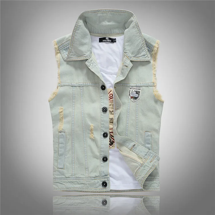 Men'S Fashion Vest With Jeans - Pop Spring Autumn New Fashion Men's