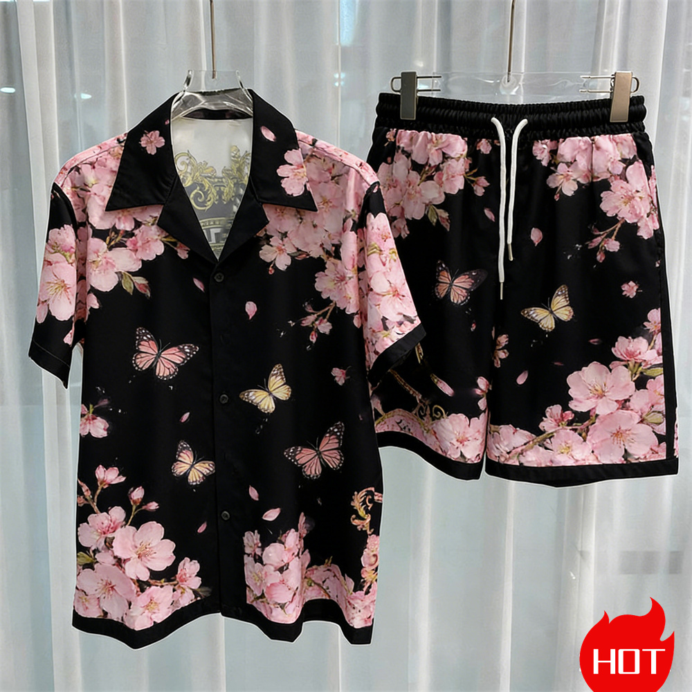 Men'S Fashion Outfits - Digital printed men's set fashion two-piece