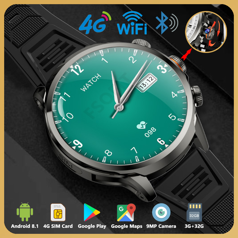Men'S Fashion App - 4G Network Android Smart Watch 180°