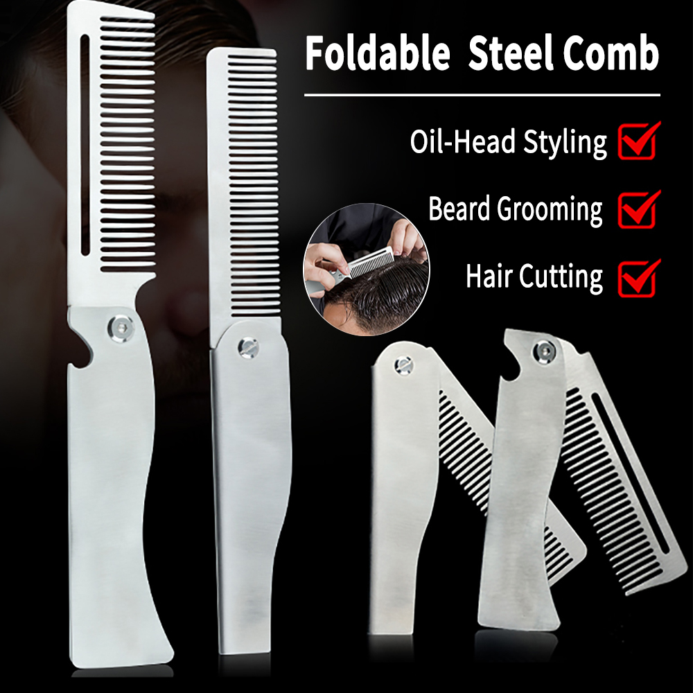 Men'S Fashion Haircuts - New Type 1/2PCS Portable Steel Combs
