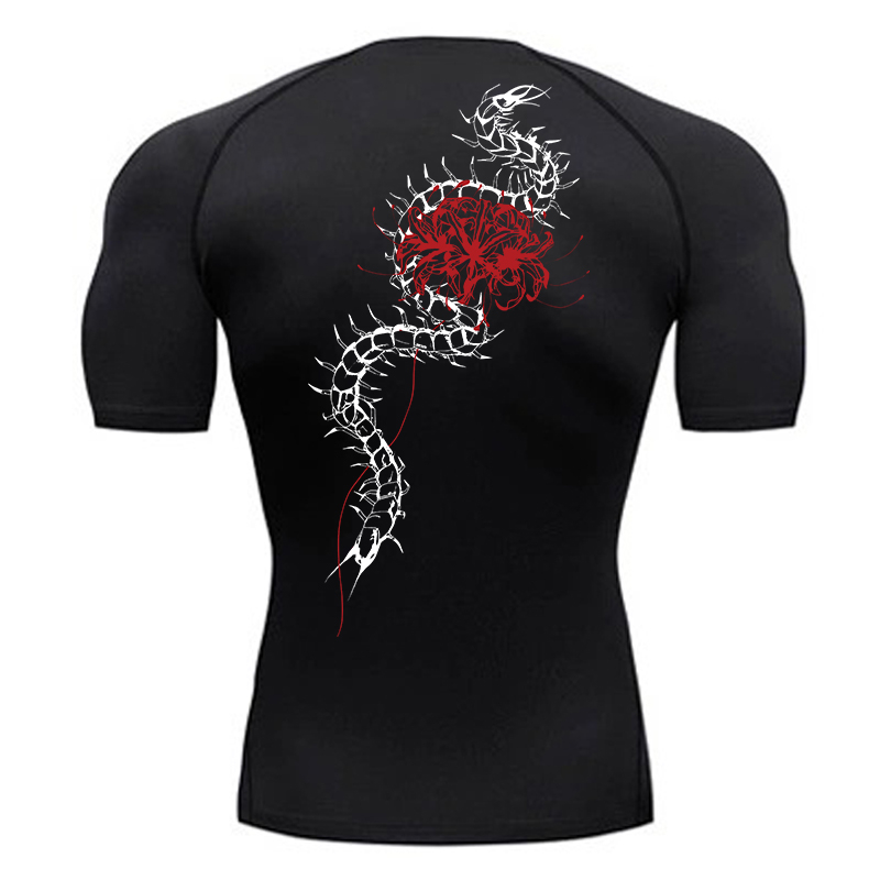 Compression Shirt Workout - Blossom Print Short Sleeve Compression Shirts