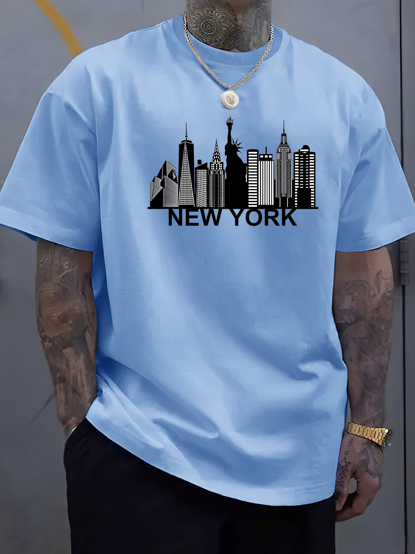Men'S Fashion New York - cotton men's New York city pattern