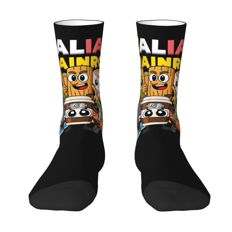 Mens Fashion Dress - Custom Italian Brainrot Dress Socks Mens
