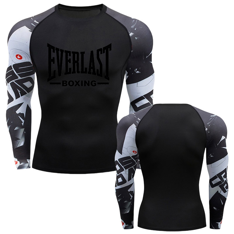 Compression Shirt Workout - EVERLAST BOXING New Men's Running Compression