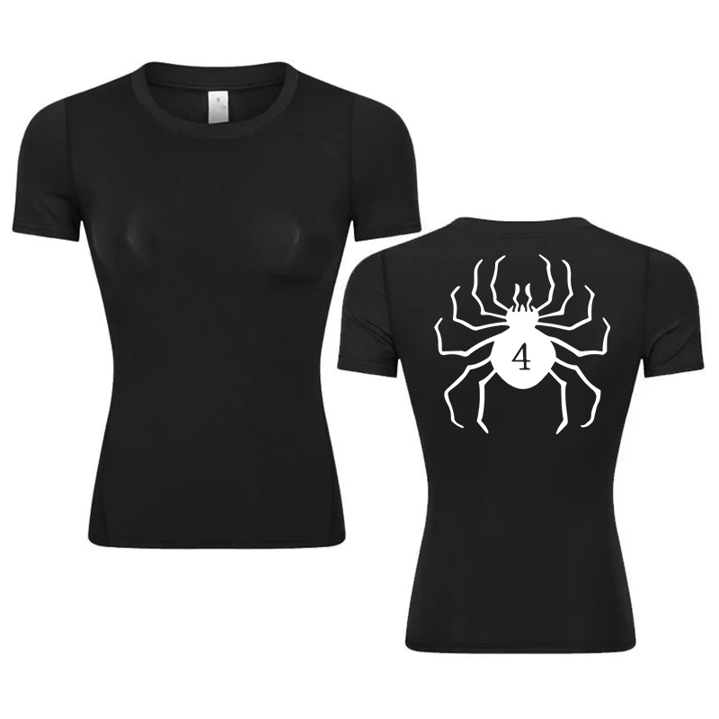 Compression Shirt Workout - Graphic Print Compression Shirt for Women