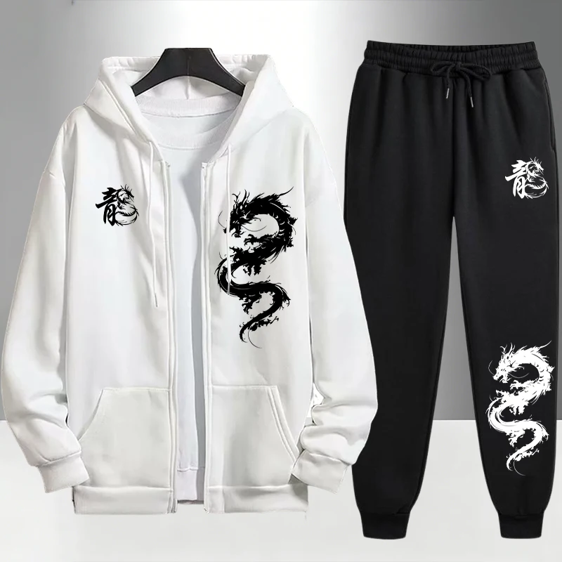 Chinese Dragon Print Tracksuit - đánh giá và giá Mens Fashion Urban