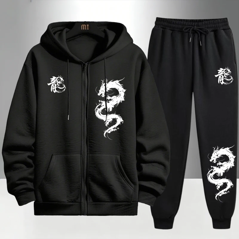 Chinese Dragon Print Tracksuit - đánh giá và giá Mens Fashion Urban