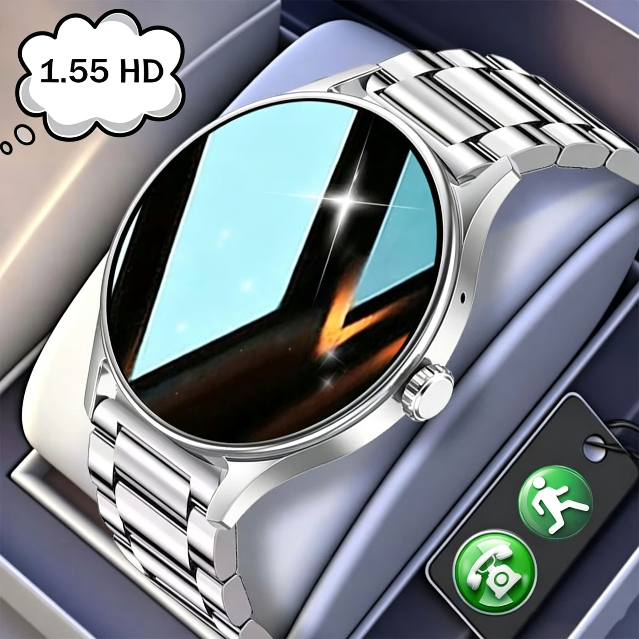 Fashion Smart Watch Plus 1.55  - đánh giá và giá Men'S Fashion App