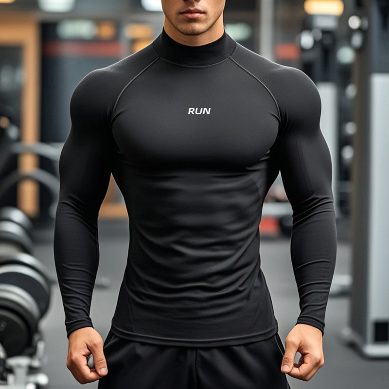 Men's Running Turtleneck Quick - đánh giá và giá Compression Shirt Workout