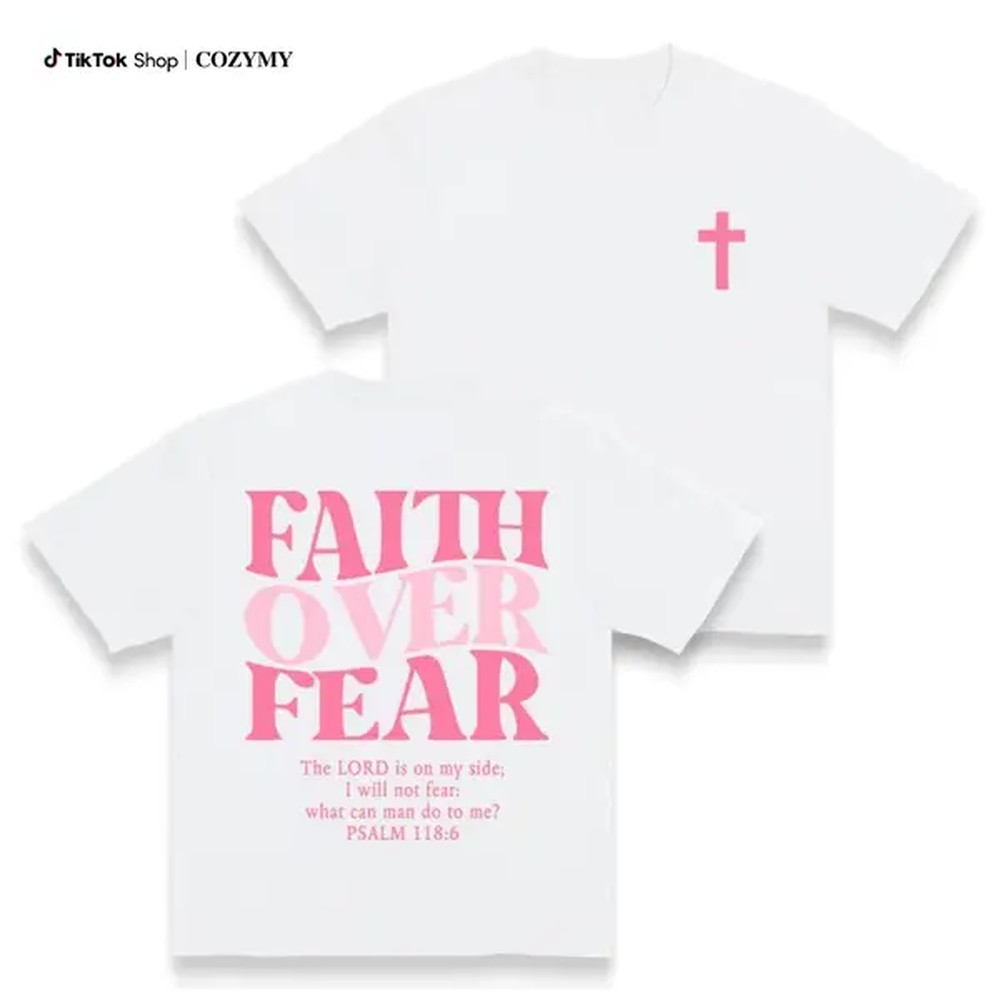 Faith Over Fear Graphic Tees - - đánh giá và giá Mens Fashion Urban