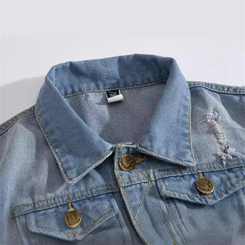 Ripped Denim Waistcoat Men Kor - đánh giá và giá Men'S Fashion Vest With Jeans