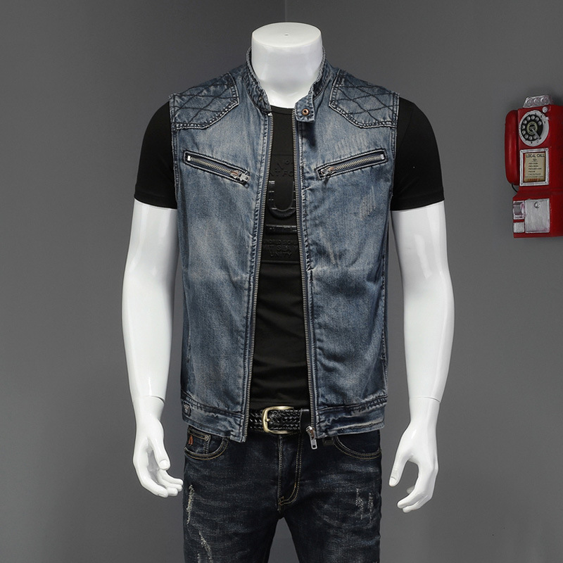2026 Men Motorcycle Biker Deni - đánh giá và giá Men'S Fashion Vest With Jeans