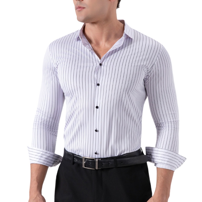 Retro Striped Wrinkle Free Str - đánh giá và giá Mens Fashion Dress