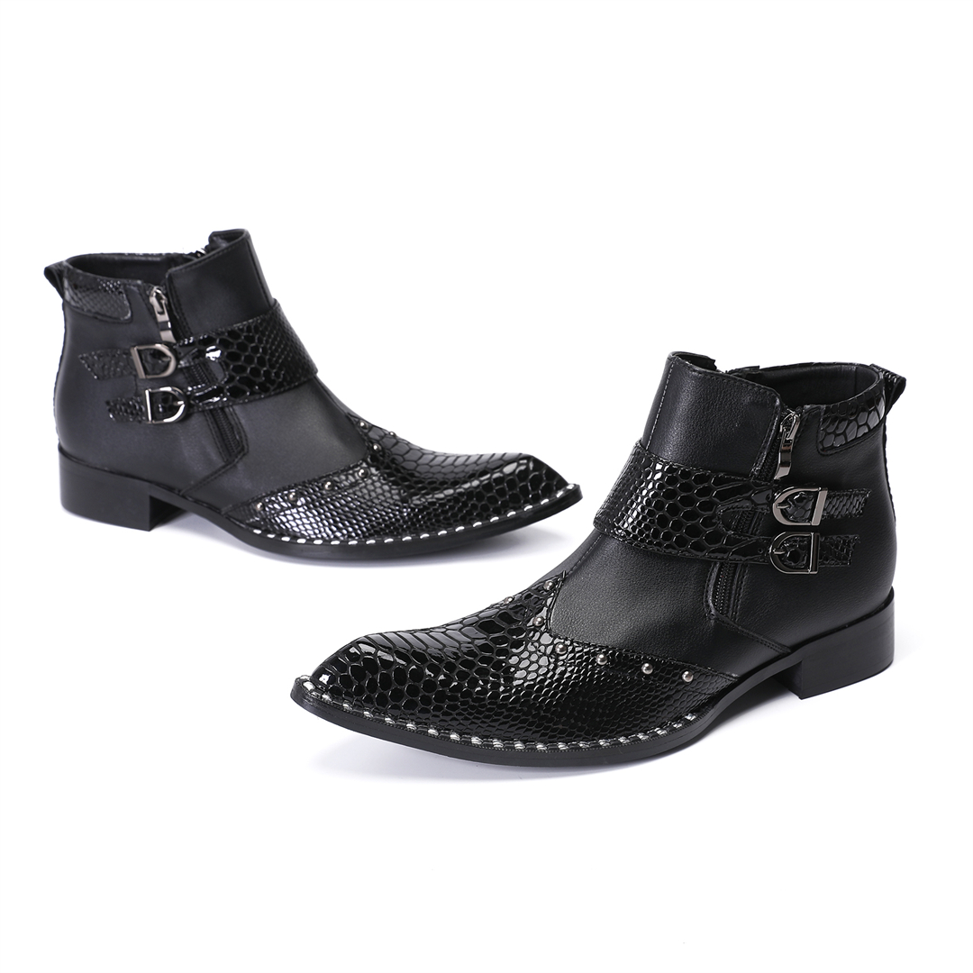 fashion rivets pointed toe men - đánh giá và giá Mens Fashion Dress