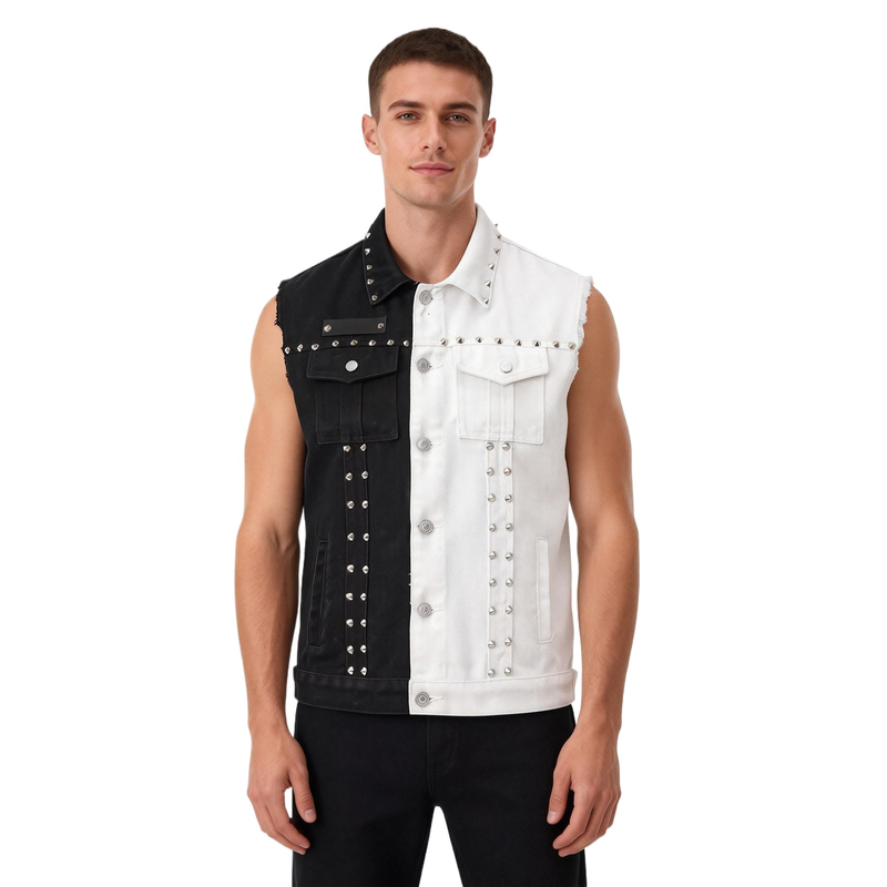 Men's Punk Style Jean Waistcoa - đánh giá và giá Men'S Fashion Vest With Jeans