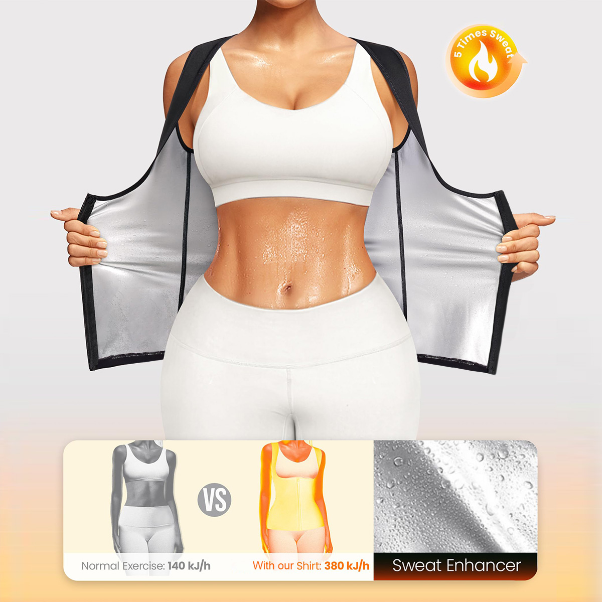 1PCS Women’s Sweat Vest for We - đánh giá và giá Compression Shirt Workout