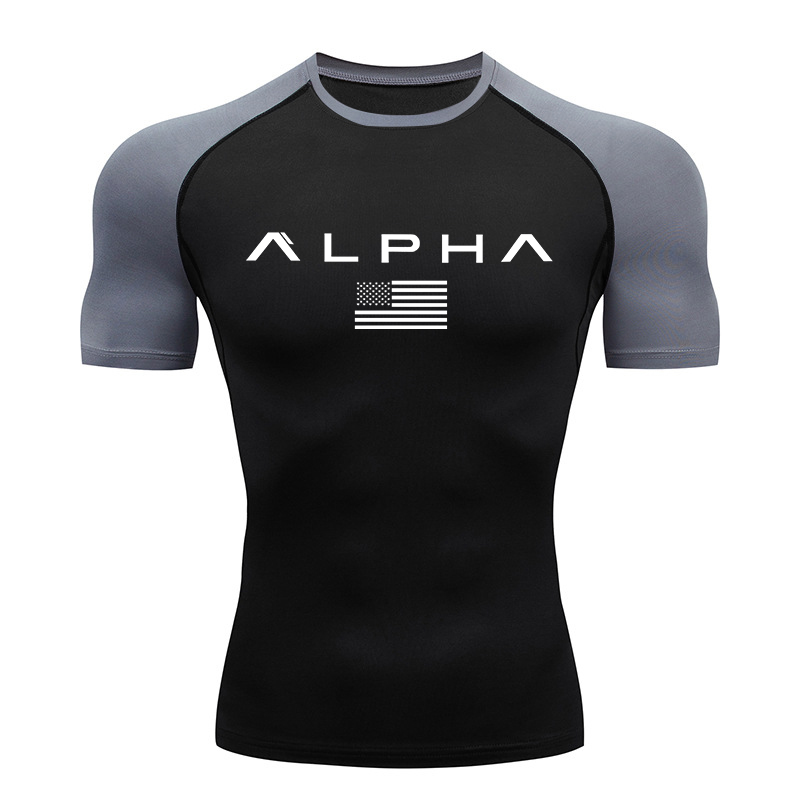 American Flag Print Short Slee - đánh giá và giá Compression Shirt Workout
