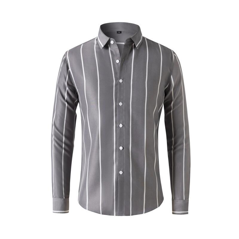 Men's Striped Dress Shirt Long - đánh giá và giá Mens Fashion Dress