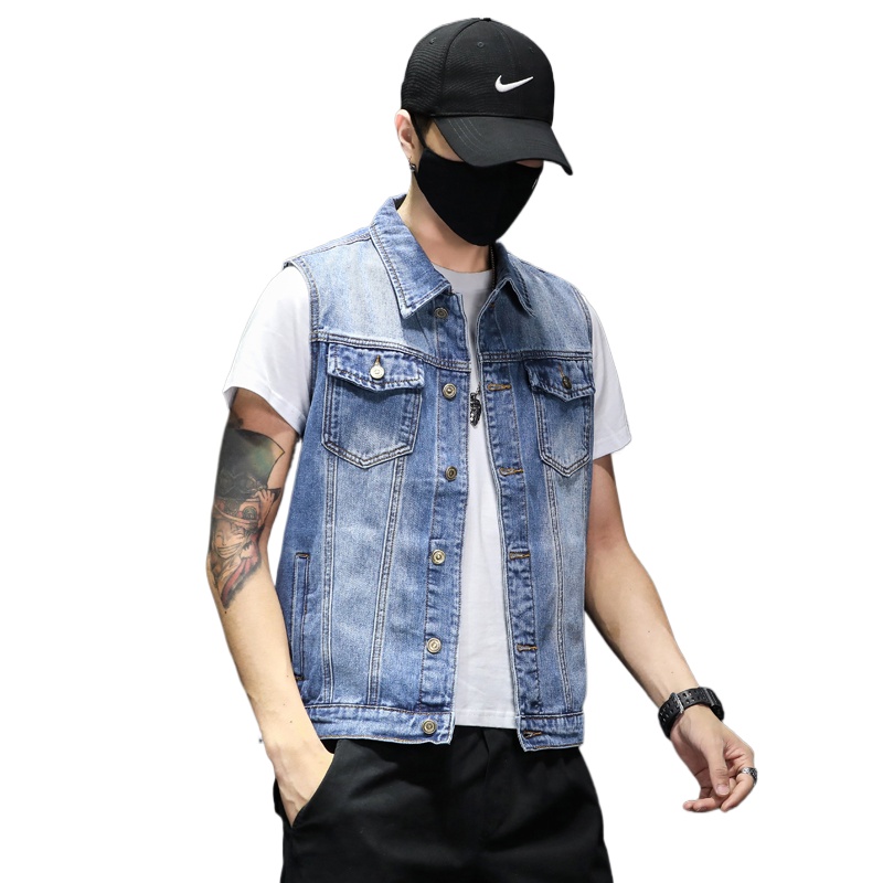 New Fashion Men Blue Denim Ves - đánh giá và giá Men'S Fashion Vest With Jeans
