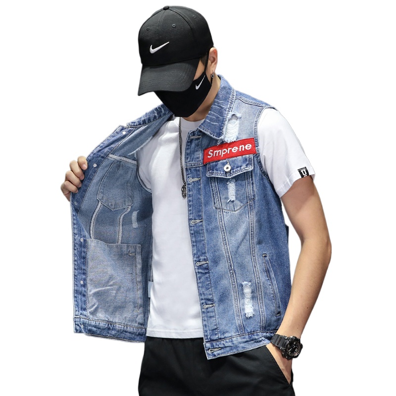 New Fashion Men Blue Denim Ves - đánh giá và giá Men'S Fashion Vest With Jeans