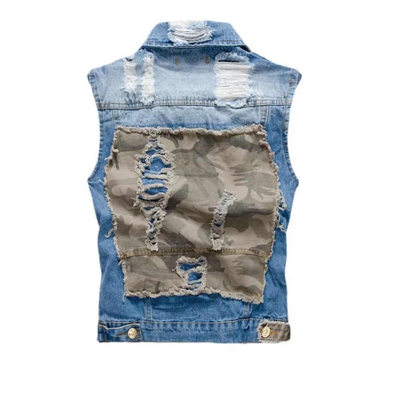 Nam Slim Denim Áo Áo Mới Thời  - đánh giá và giá Men'S Fashion Vest With Jeans