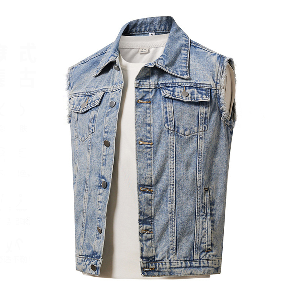 Spring Autumn Men's Denim Vest - đánh giá và giá Men'S Fashion Vest With Jeans