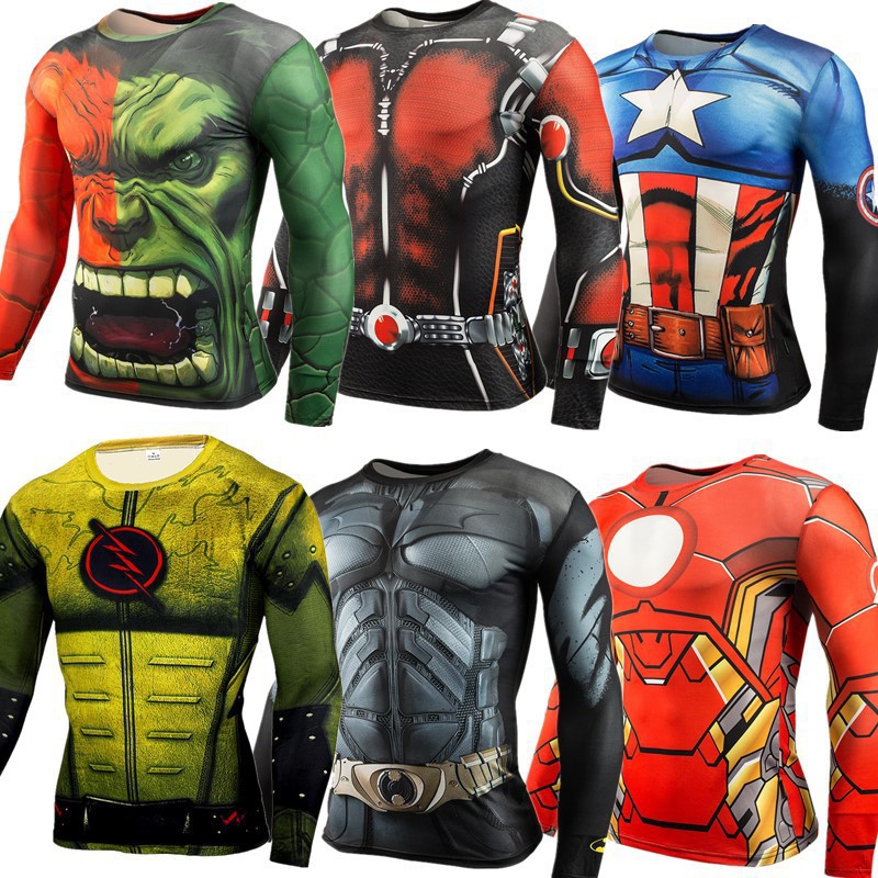 Anime Superhero Cosplay Costum - đánh giá và giá Compression Shirt Workout