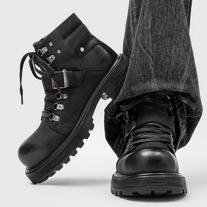 Brand Men Leather Boots Motorc - đánh giá và giá Men'S Fashion Brands