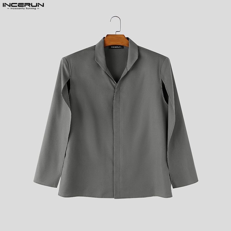 INCERUN Men's Shirt Solid Colo - đánh giá và giá Mens Fashion Poncho