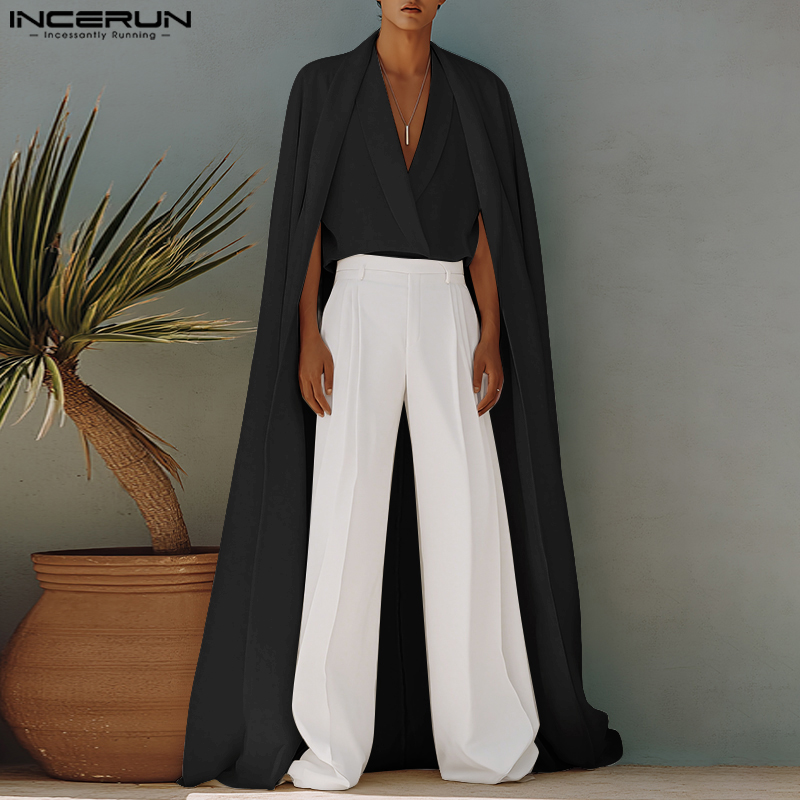 INCERUN Men Long Style Shirt S - đánh giá và giá Mens Fashion Poncho