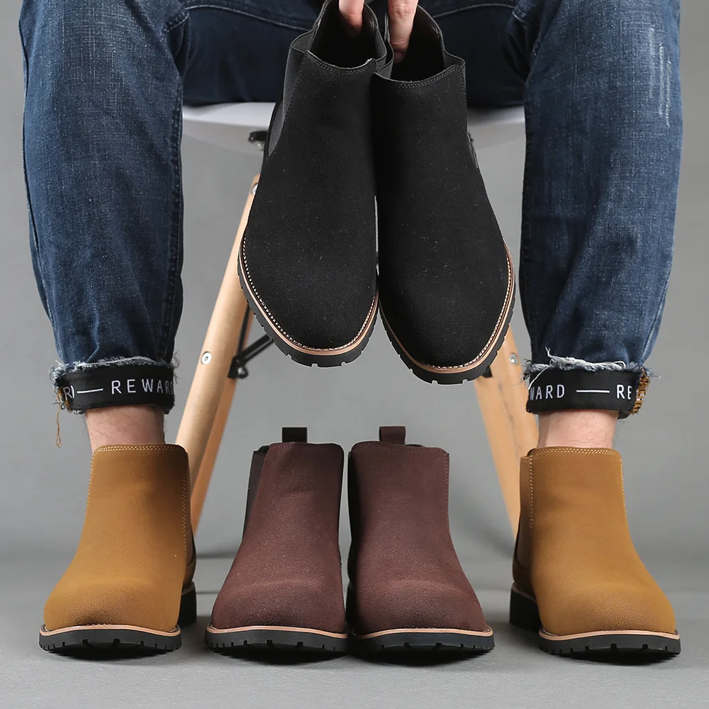 Men Ankle Boots British Style  - đánh giá và giá Mens Fashion Dress