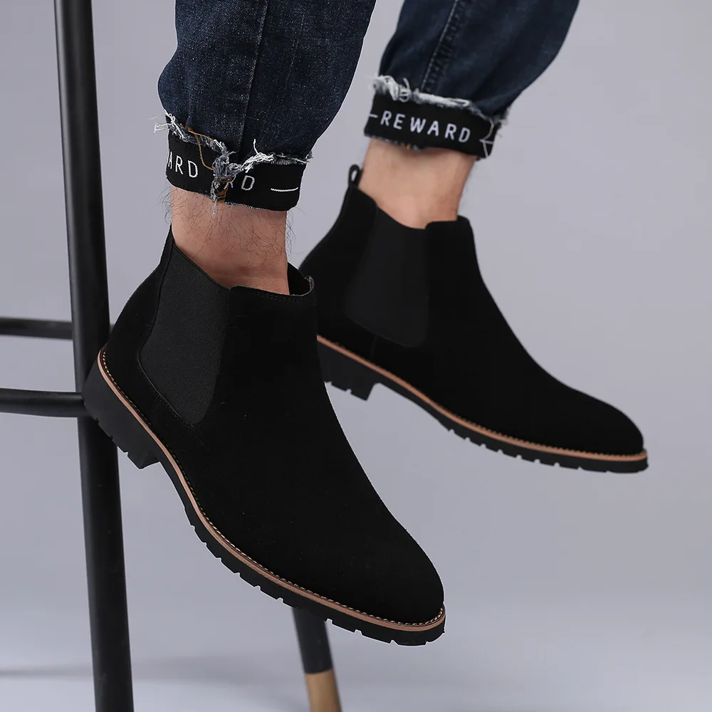 Men Ankle Boots British Style  - đánh giá và giá Mens Fashion Dress