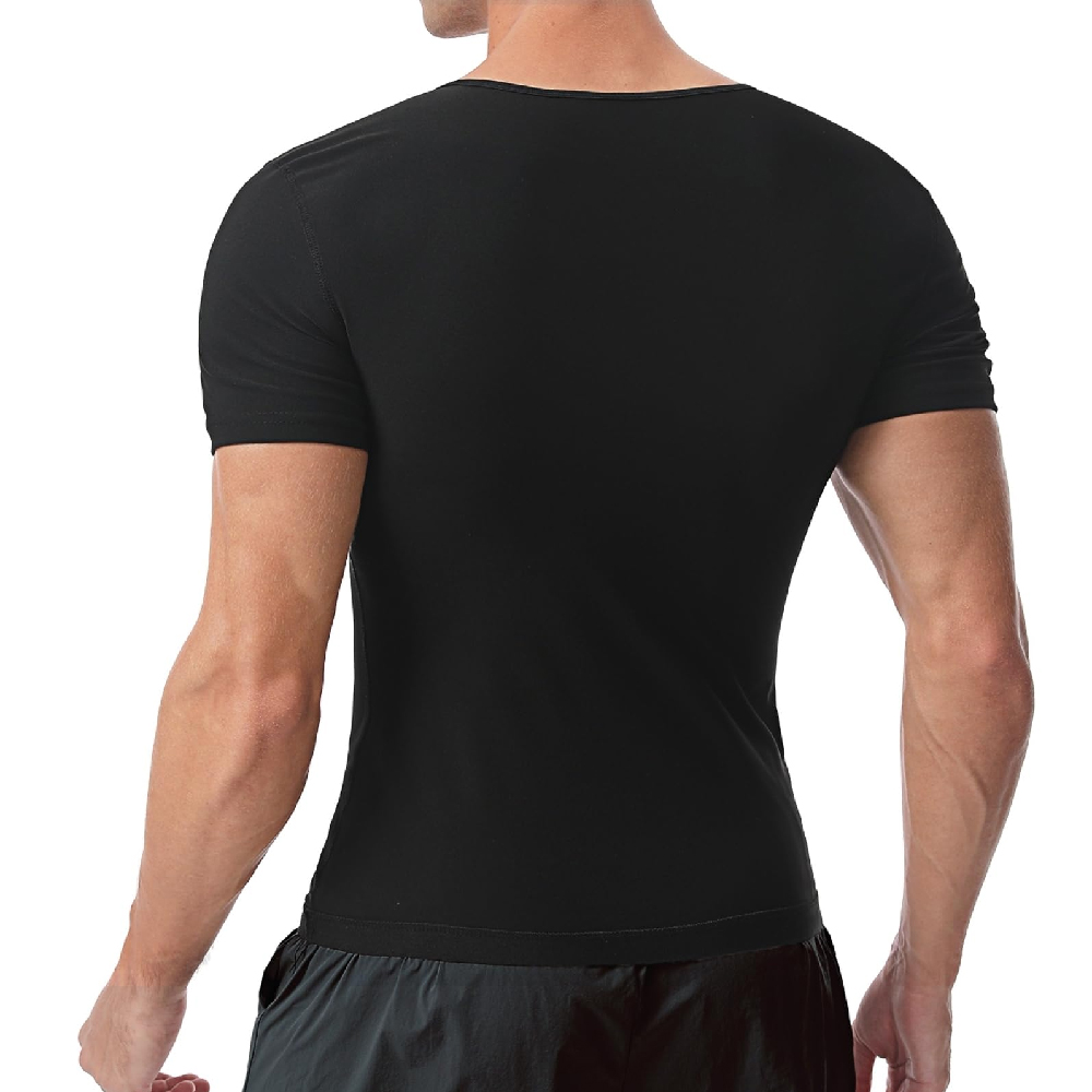 1PCS  Short Sleeve Sauna Shirt - đánh giá và giá Compression Shirt Workout