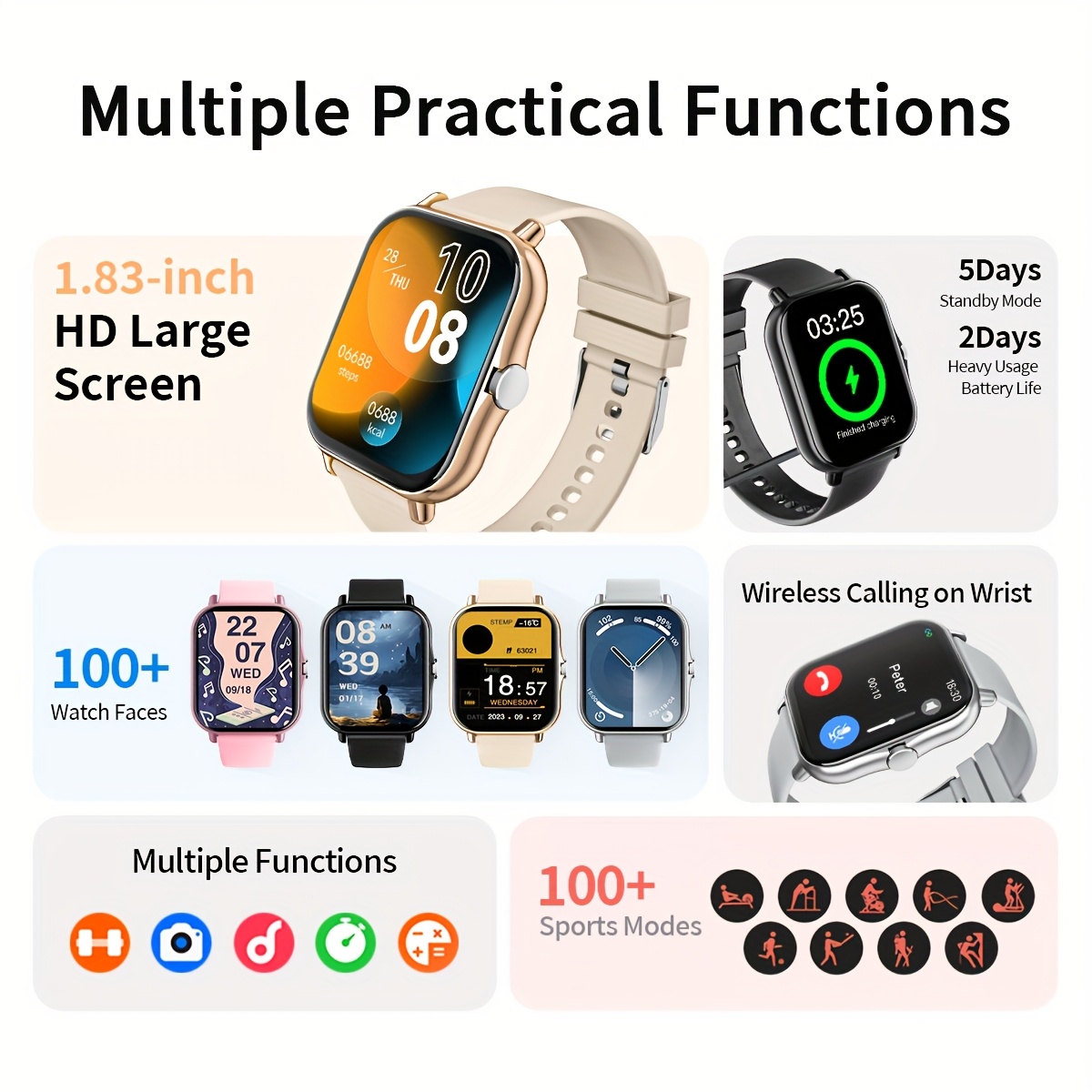 1.83-Inch Smart Watch for Men  - đánh giá và giá Men'S Fashion App