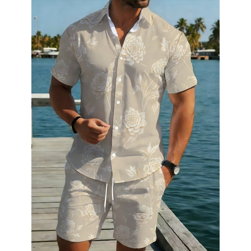 Men's Summer Polyester Floral  - đánh giá và giá Men'S Fashion Outfits