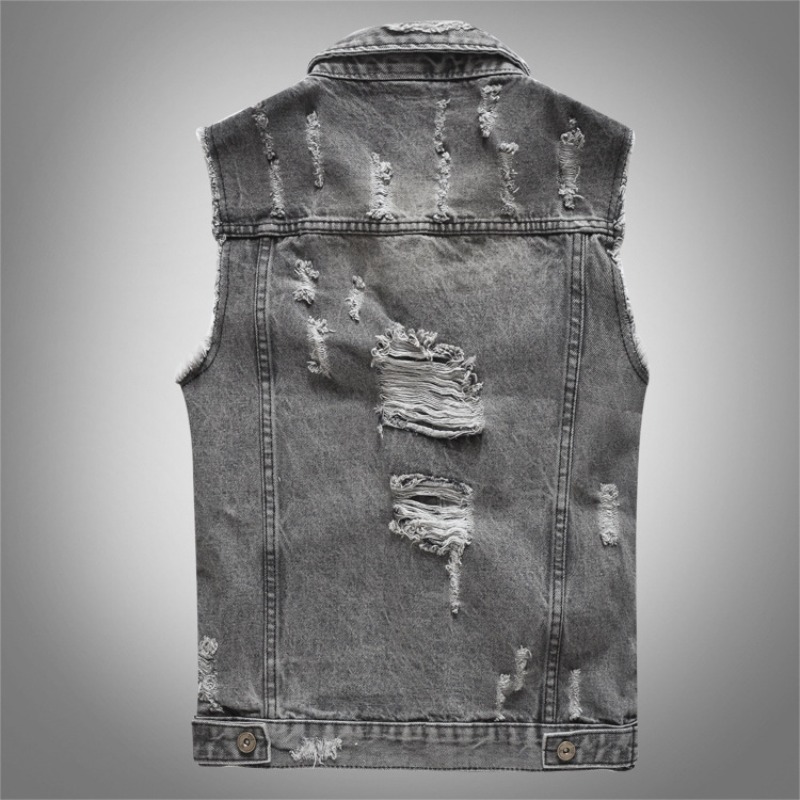New Fashion Men Retro Grey Den - đánh giá và giá Men'S Fashion Vest With Jeans