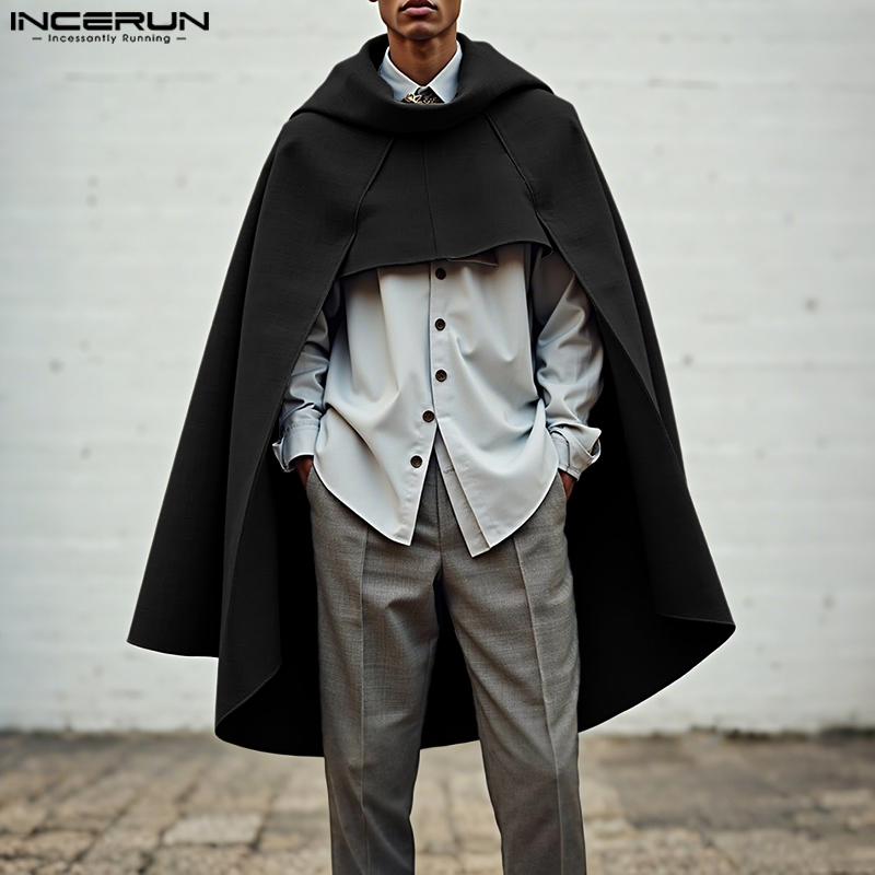 INCERUN Men Cloak Cape Solid C - đánh giá và giá Mens Fashion Poncho