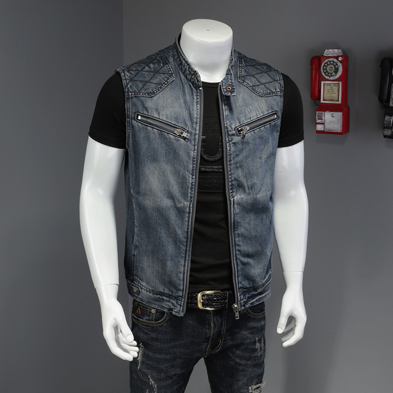 2026 Mens Denim Vests Vintage  - đánh giá và giá Men'S Fashion Vest With Jeans
