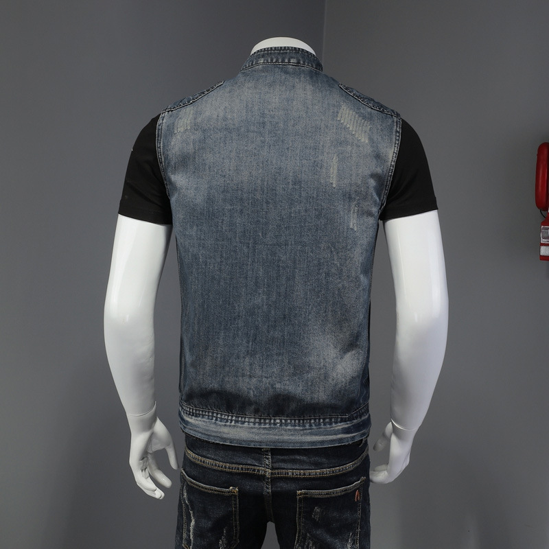 2026 Mens Denim Vests Vintage  - đánh giá và giá Men'S Fashion Vest With Jeans